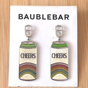 Brand New BaubleBar Cheers Pop Top Can Rainbow Glitter Drop Earrings